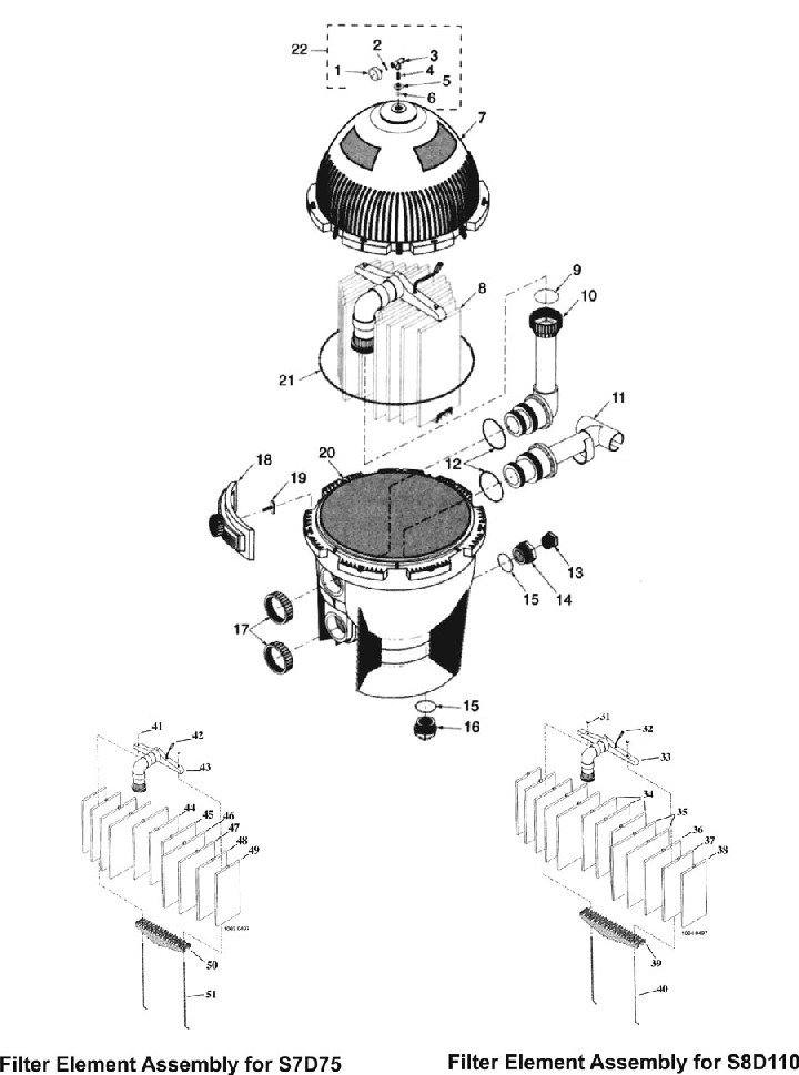 Swiiming Pool Filters - StaRite System 3 DE Filter S7D75